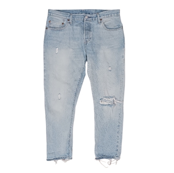 Levis 501 CT Selvedge Ripped Jeans - Picture 2 of 16